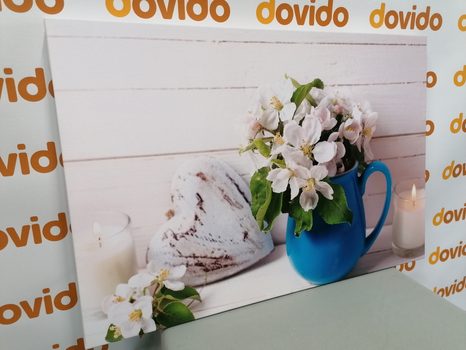 OBRAZ KVĚTINY VE VÁZE - VINTAGE A RETRO OBRAZY - OBRAZY