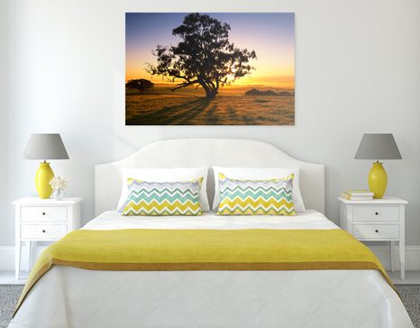 КАРТИНА НА ПЛАТНО – САМОТНО ДЪРВО ПРИ ЗАЛЕЗ - КАРТИНИ НА ПРИРОДАТА И ПЕЙЗАЖИ - КАРТИНИ