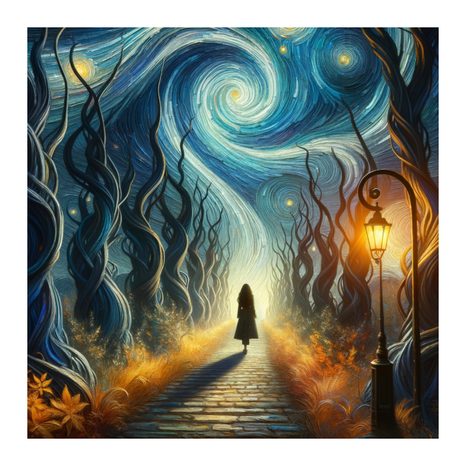 WANDBILD STERNENNACHT IM WALD - BILDER VON NATUR UND LANDSCHAFT - BILDER