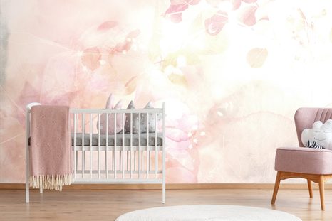 TAPETE BLÄTTER IN PASTELLTÖNEN - TAPETEN MIT NATURMOTIVEN - TAPETEN