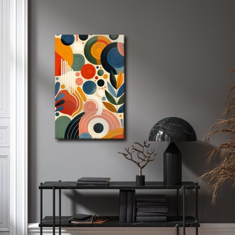 OBRAZ HRAVÁ GEOMETRICKÁ KOMPOZICE - ABSTRAKTNÍ OBRAZY - OBRAZY