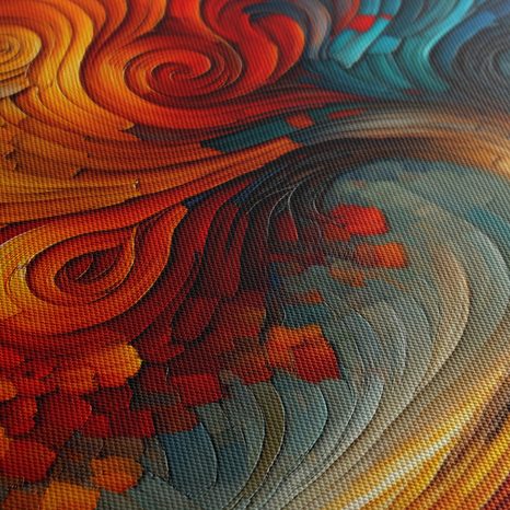 WANDBILD HERBSTLICHER LEBENSBAUM IN BEWEGUNG - BILDER BÄUME DES LEBENS - BILDER