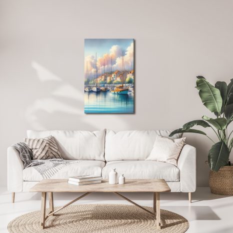 WANDBILD SEGELBOOT IM MORGENLICHT - BILDER MEER UND STRAND - BILDER