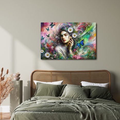 OBRAZ KVĚTINOVÁ HARMONIE S MOTÝLY - OBRAZY ŽENY - OBRAZY
