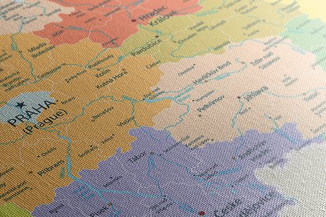 OBRAZ NA KORKU MAPA ČESKÉ REPUBLIKY - OBRAZY NA KORKU - OBRAZY