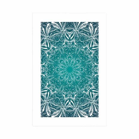 POSTER – ROSETTA BLU-BIANCA - FENG SHUI - POSTER