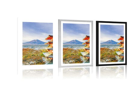 POSTER – VISTA SULLA PAGODA CHUREITO E SUL MONTE FUJI - NATURA - POSTER