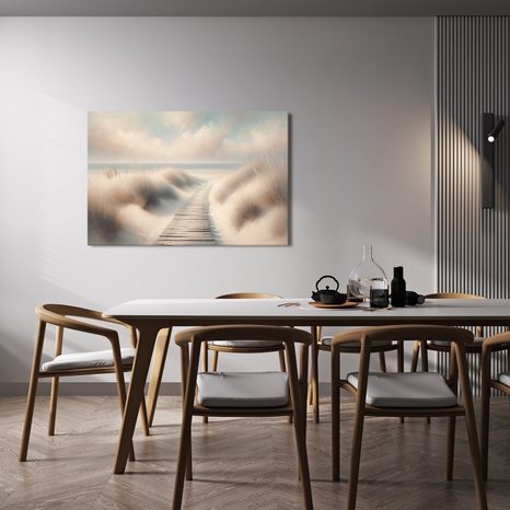 WANDBILD PFAD ZUM MEER IN DÜNEN - BILDER MEER UND STRAND - BILDER