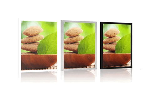 PLAKÁT ZEN KAMENY A DOPIS V MISCE - FENG SHUI - PLAKÁTY