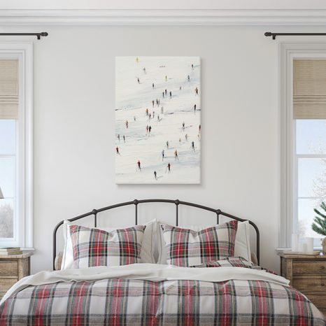 OBRAZ ZIMNÍ RADOVÁNKY NA SVAHU - VÁNOČNÍ A ZIMNÍ OBRAZY - PICTURES