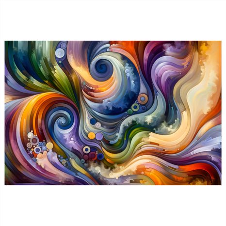 WANDBILD MOSAIKE DER STILLE UND BEWEGUNG - WANDBILDER ABSTRAKTE FORMEN - BILDER