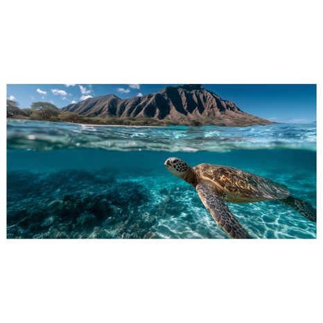 OBRAZ PODMOŘSKÝ SVĚT A ŽELVA - OBRAZY MOŘŠTÍ ŽIVOČICHOVÉ - OBRAZY