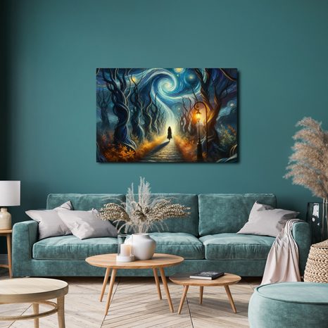 OBRAZ CESTA DO HVĚZDNÉ NOCI - OBRAZY PŘÍRODY A KRAJINY - OBRAZY