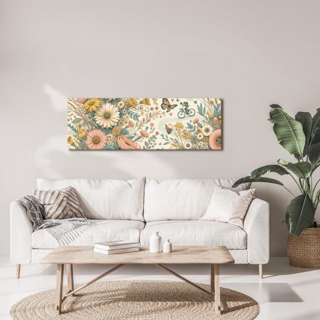 OBRAZ BICYKEL A MOTÝLE NA LÚKE - OBRAZY POLIA A LÚKY - OBRAZY