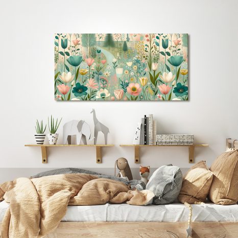 OBRAZ JARNÍ KVĚTY NA LESNÍ STEZCE - OBRAZY KVĚTŮ - OBRAZY