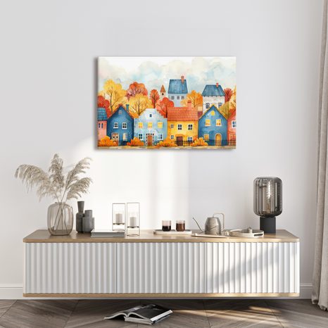 SLIKA JESENSKO SELO S KUĆAMA - ŠARENE KUĆE - SLIKE