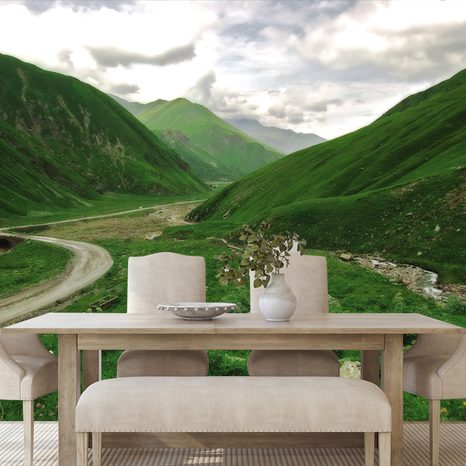 WALL MURAL GREEN LANDSCAPE - WALLPAPERS NATURE - WALLPAPERS