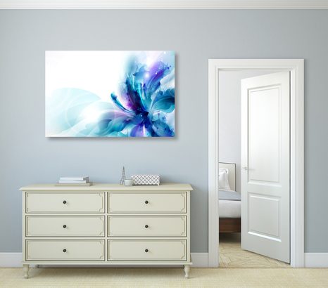 WANDBILD BLUME IM FUTURISTISCHEN STIL - BILDER BLUMEN - BILDER