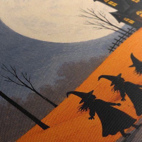 QUADRO SU TELA – SENTIERO NOTTURNO VERSO LA CASA DELLE STREGHE - QUADRI HALLOWEEN E HORROR - STAMPE E QUADRI