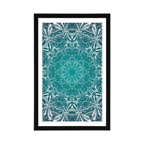 POSTER – ROSETTA BLU-BIANCA - FENG SHUI - POSTER