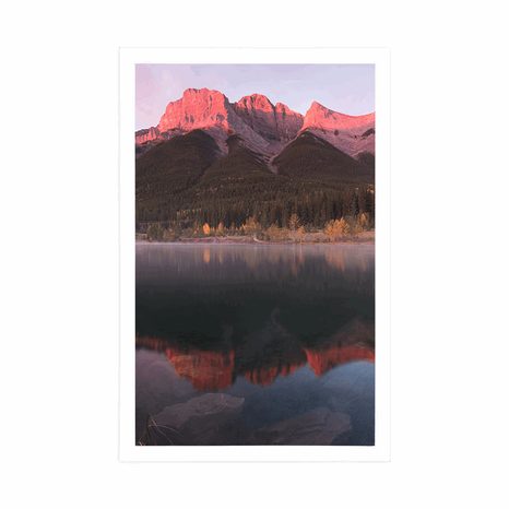 AFFICHE – COUCHER DE SOLEIL SUR LES DOLOMITES - NATURE - AFFICHES