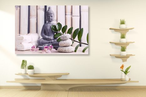 TABLEAU SUR TOILE – BOUDDHA BIEN-ÊTRE - TABLEAUX FENG SHUI - TABLEAUX
