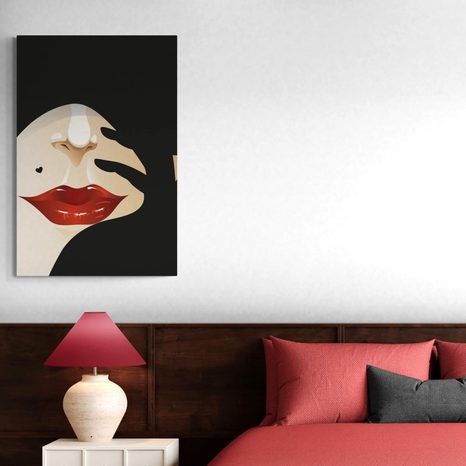 WANDBILD GEHEIMNISVOLLE FRAU - WANDBILDER FRAUEN - BILDER