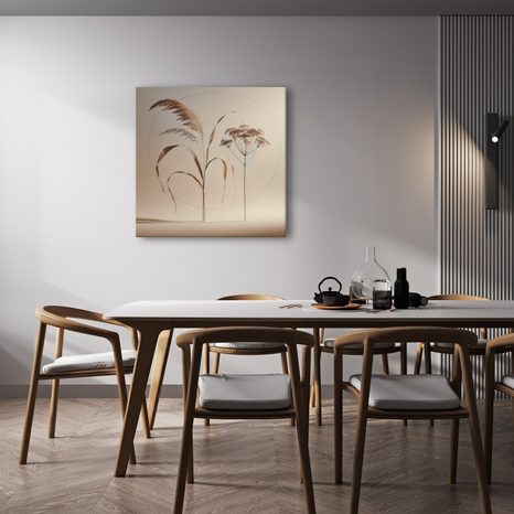 WANDBILD MINIMALISTISCHE GRÄSER - BILDER VON GRASHALMEN - BILDER