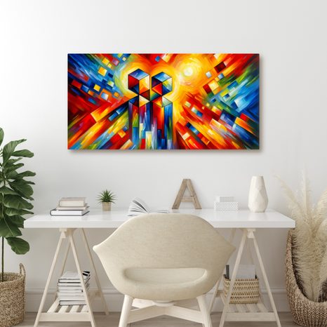 WANDBILD ABSTRAKTE UMARMUNG - WANDBILDER ABSTRAKTE FORMEN - BILDER