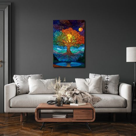 OBRAZ KOUZELNÁ NOC A STROM ŽIVOTA - OBRAZY STROMY ŽIVOTA - OBRAZY
