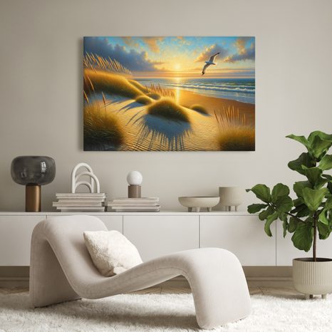 OBRAZ RANNÍ TICHO NAD DUNAMI - OBRAZY VÝCHOD A ZÁPAD SLUNCE - OBRAZY