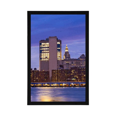 POSTER BROOKLYN AT NIGHT - CITIES - POSTERS