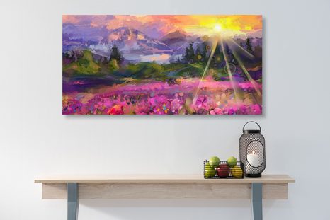 TABLOU PICTURĂ ÎN ULEI PEISAJUL MULTICOLOR - TABLOU NATURĂ ȘI PEISAJE NATURALE - TABLOURI