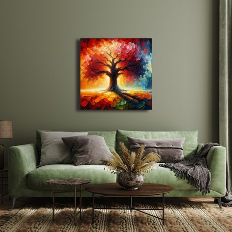 OBRAZ STROM ŽIVOTA V OHNIVÉM SVĚTLE - OBRAZY STROMY ŽIVOTA - OBRAZY