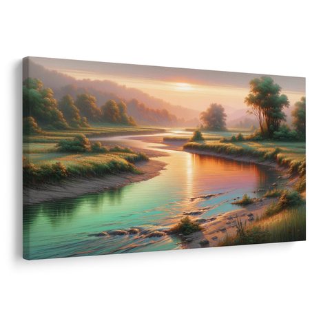OBRAZ ŘEKA V PODVEČER - OBRAZY - TOTÁLNÍ VÝPRODEJ 🔥