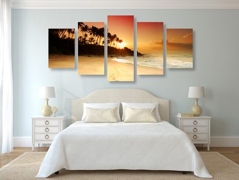 5-DIJELNA SLIKA ZALAZAK SUNCA NA ŠRI LANCI - SLIKE PRIRODE I KRAJOLIKA - SLIKE