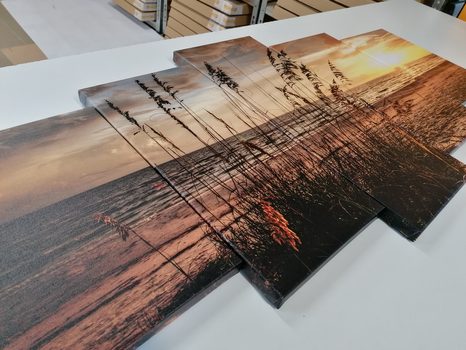 5-DELNA SLIKA SONČNI ZAHOD NA PLAŽI - SLIKE NARAVE IN POKRAJINE - SLIKE