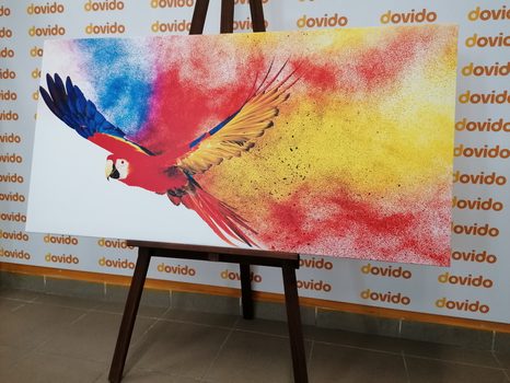 КАРТИНА НА ПЛАТНО – ПОЛЕТ НА ПАПАГАЛ - КАРТИНИ НА ЖИВОТНИ - КАРТИНИ