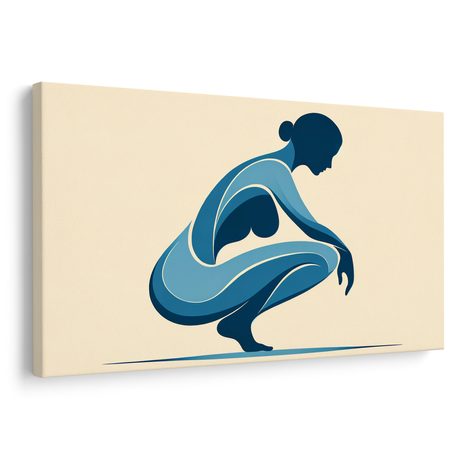 WANDBILD ELEGANZ IN BLAU - WANDBILDER FRAUEN - BILDER