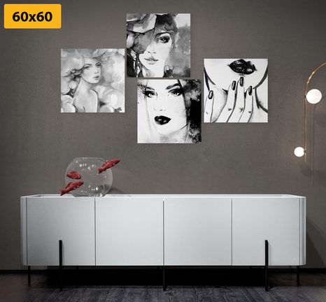 SET OBRAZOV ELEGANCIA ŽENY - ZOSTAVY OBRAZOV - OBRAZY