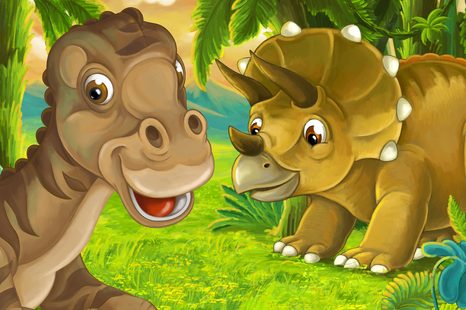 SAMOLEPÍCÍ TAPETA VESELÉ DINOSAUŘI - SAMOLEPÍCÍ TAPETY - TAPETY