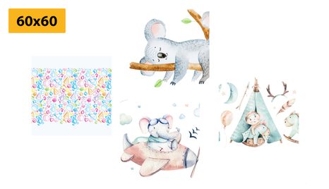 SET OBRAZŮ PRO DĚTI V NÁDHERNÝCH BARVÁCH - SESTAVY OBRAZŮ - OBRAZY