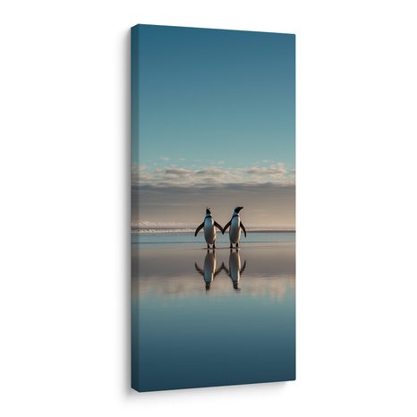 OBRAZ TUČŇÁCI V ZIMNÍ KRAJINĚ - OBRAZY MOŘE A PLÁŽ - OBRAZY