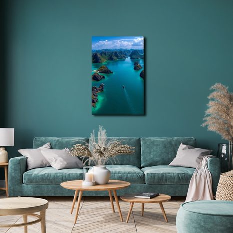 OBRAZ EXOTICKÉ OSTROVY V OCEÁNU - OBRAZY MOŘE A PLÁŽ - OBRAZY