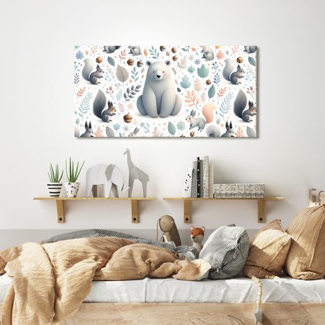 OBRAZ MEDVÍDEK A LESNÍ PŘÁTELÉ - CHILDREN'S PICTURES OF ANIMALS - PICTURES