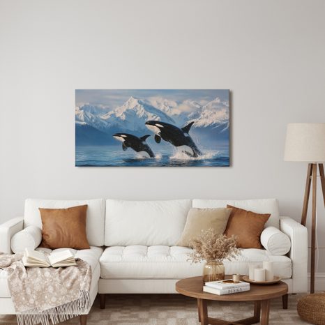 OBRAZ KOSATKY V LEDOVÉ KRAJINĚ - OBRAZY MOŘŠTÍ ŽIVOČICHOVÉ - OBRAZY