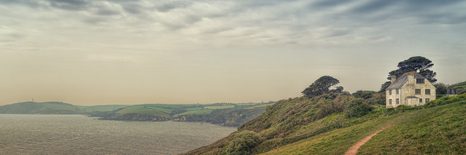 КАРТИНА НА ПЛАТНО – КЪЩА НА СКАЛА - 🔥 ТОТАЛНА РАЗПРОДАЖБА