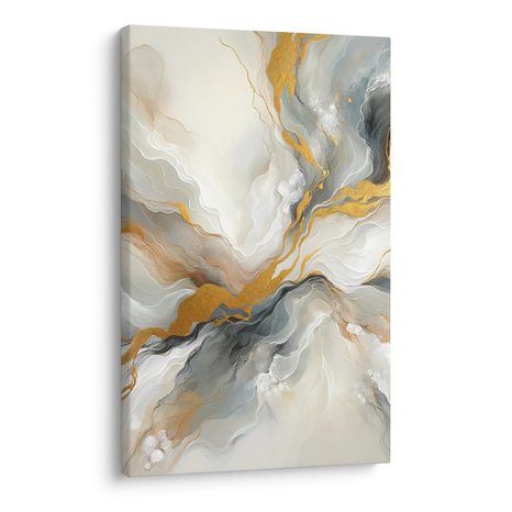 OBRAZ ABSTRAKTNÍ ZLATÉ LINIE - OBRAZY ABSTRAKTNÍ TVARY - OBRAZY