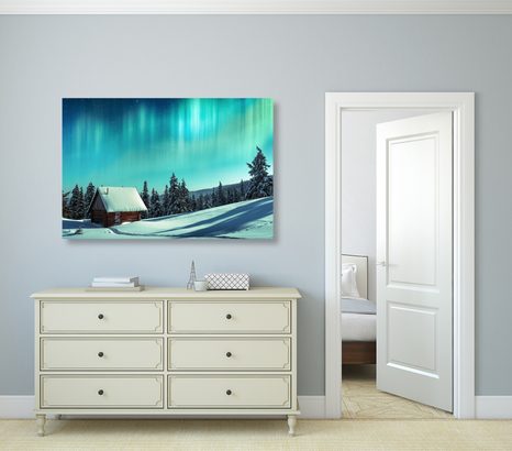 CANVAS PRINT FAIRY TALE WINTER LANDSCAPE - PICTURES - 🔥 TOTAL SALE 🔥