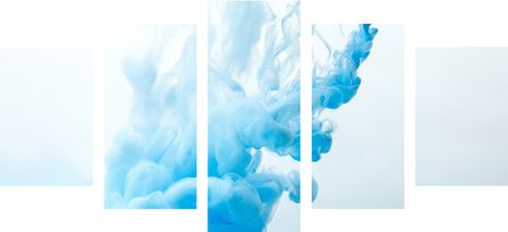 TABLOU 5-PIESE CERNEALĂ ALBASTRĂ ÎN APĂ - TABLOURI ABSTRACTE - TABLOURI